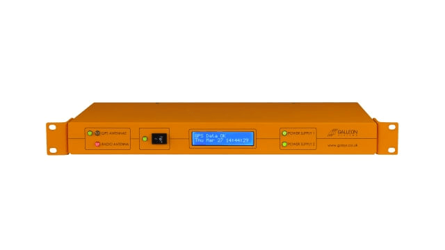 Dual-power network time server.
